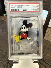 2023 Topps Chrome Disney 100 Mickey Mouse PSA 10 #1 🐭 GEM MINT picture