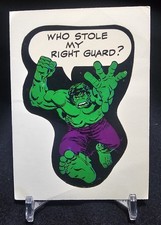 🟢 1975 Topps Marvel Comic Book Herroes Hulk 1,Non Die Cut, No Label, Rare 🟢 picture