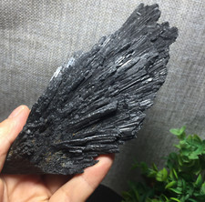 214g Natural Black Kyanite Blades Fans Premium Quality rough Mineral Specimen 93 picture