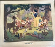 Rare 1947 Disney Snow White and the Seven Dwarves “Good Friends, All” picture