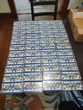 Vintage Hand Painted Spanish Border Tile Lot Of 44, 3