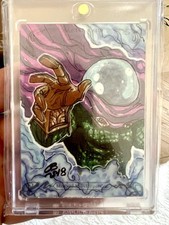 2018 Marvel Masterpieces Mysterio Sketch Card 1/1 Chris Botterill Upper Deck picture