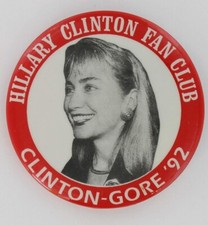 Hillary Clinton Fan Club 1990 Women's Right Pro Choice Liberal Feminist Ark 1475 picture