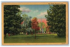1952 Trees Grasses The Green Norwalk Connecticut CT Vintage Posted Postcard picture