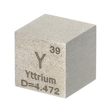 Yttrium-Cube 10mm Y Density Cube High Density Element Cube Unique Metal picture