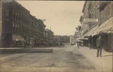 Waterville ME Crisp Street Scene Store Signs c1910 Real Photo Postcard picture