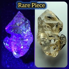 Natural Well Terminated Petroleum Quartz Crystal Highly Uv Flourecent 11.35 Crt picture