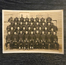 Antique Japanese School Group Photo Kanji Name Placards Uniforms Japan c1920s picture