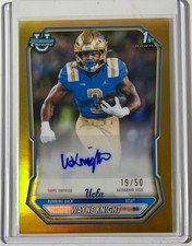 2026 Bowman Chrome Football Wayne Knight True Gold Auto /50 RARE GEM 💎 📈 picture