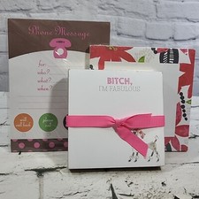 Note Pads List Pads Lot Of 3 Phone Messages Card Stock Paper I'm Fabulous Sealed picture