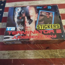 1991 Topps Terminator 2 Judgement Day Movie Sticker Box 48 packs T-2 picture