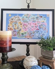 Disneyland 70th Anniversary Guidemap Framed Disney Park Map Wall Art Family... picture