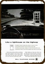 1959 BELL TELEPHONE Pay Phone Booth Vintage-Look DECORATIVE REPLICA METAL SIGN picture