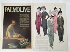 1919 Palmolive Soap Magazine Pg 81 & 82. 1914 Original Delineator Fashion Print picture