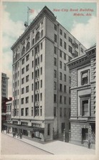 Mobile AL Alabama New City Bank Building Downtown Architecture Vtg Postcard 4A picture