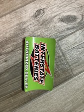 Vintage Interstate Batteries Authorized Dealer Green Decal Bumper Sticker Racing picture