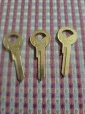 Vintage NOS Concord Brass Key Blanks 59E USA Pin Tumbler Lock Uncut Lot of 3 picture