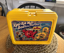 Thermos Kool-Aid Man Beats the Thirsties Yellow Plastic Lunchbox picture
