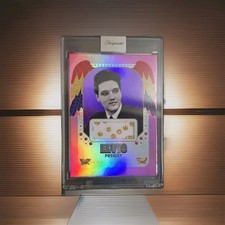 2026 Keepsake Elvis Presley Spotlight Pink Refractor Authentic Relic 5/5 Rare 🎸 picture