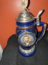 The Bradford Exchange President Lincoln Heirloom Porcelain Stein Rare COA A-Run picture