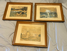 Rare Trio of 1920s Holger H. Jensen Original Paintings on 1908 WA State Ephemera picture