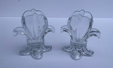 2 Antique EAPG United States Glass Co Fleur de di Lis Toothpick Holder picture