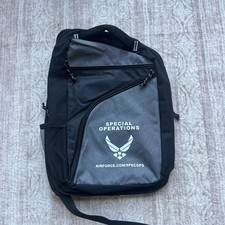 OFFICIAL US AIR FORCE USAF BACKPACK w/ LAPTOP BLACK EMBROIDERED New without tag picture