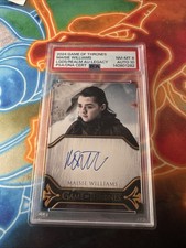 PSA 8 - 2024 GAME OF THRONES LEGENDS OF THE REALM MAISIE WILLIAMS AS ARYA AUTO picture