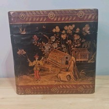 A vintage modern take on the Victorian Japanned papier-mache style letter or... picture