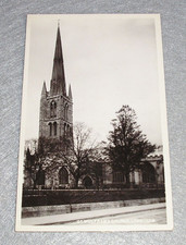 Antique Grantham England RPPC St. Wulfram's Church Real Photo Postcard Unposted picture