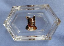 FRENCH BULLDOG BOSTON TERRIER CRYSTAL SALT HOFFMAN CZECHOSLOVAKIA DOG marked picture