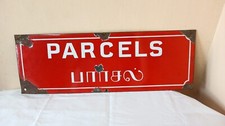 1930s Parcels Old Antique Vintage Advt Tin Enamel Porcelain Sign Board G93 picture