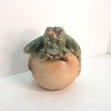 Thinking King Frog - Glazed Ceramic - Vintage picture