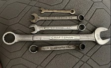 Vtg USA Wrench Lot 7 Pc - Indestro Half Moon, Fairmount, Plomb, S-K, Cornwell picture