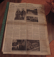 Vintage 1948 Newspaper WS Journal Sentinel Elkin NC Chatham's History Full Page picture