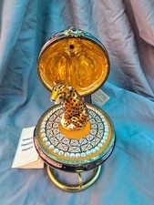 Polonaise Platinum Heirlooms LEOPARD EGG Swarovski Crystal Ornament 28/1000 Box picture