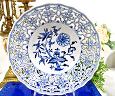 Meissen  Blue Onion Pierced  No Trim  German antique bowl Germany picture
