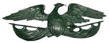 Vintage 1958 Cast Aluminum American Eagle Wall Plaque Mount Hanging Shield picture
