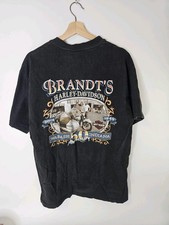 Vintage 1998 Harley Davidson Brandt's Wabash Indiana Single Stitch L Shirt USA picture
