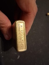 Street Brass Zippo With Butane Insert Yellow And Blue Flame With Flints picture