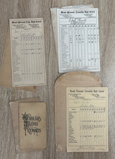 Lot of School Report Cards 1910s 1920s Mount Pleasant Township PA Pennsylvania picture