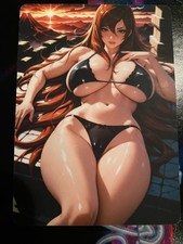 New Rare Naruto Mei Terumi R34 Sexy Anime Girl Waifu NSFW Double Sided Card AGC picture