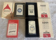 ZIPPO Slim Vintage Lighter Lot (3) NEW - USS Finback Newport News Shipbuilding picture