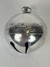 Wallace Silversmiths 1972 Christmas Silver Bell Sleigh Ornament picture