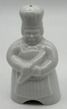 VTG RARE POTTERY ENGLISH WHITE CHINA PIE BIRD FUNNEL VENT FAT CHEF BAKER BAKING picture