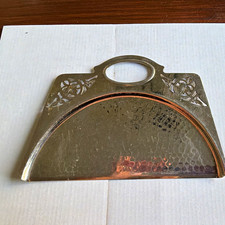Brooklyn Merrymack Half Moon Floral Metal Scraper w/ Handle Silver 1900-1919 picture