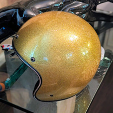 Fulmer V2K 2001 Vintage Gold Glitter Open Face Motorcycle Helmet Size XL picture