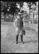 Photo:Baseball Catcher 1910s Vintage Sepia Portrait on Field picture