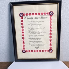 Vintage Blessing Gift For Tennis Player's Prayer Frame picture