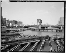 Photo:Boston MA 1900s Fort Point Channel Congress Street Bascule Bridge picture